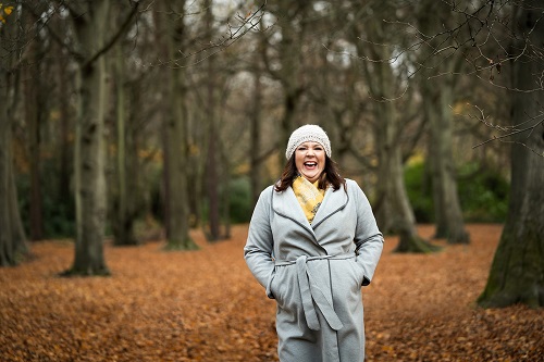 jen grey coat
